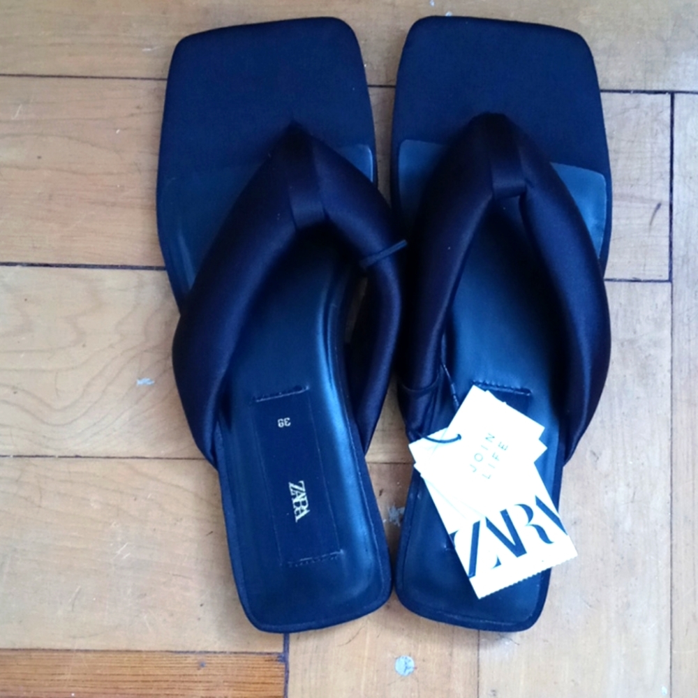 ZARA quilted sandals